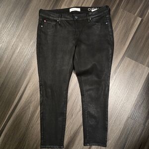 SLINK Mid-Rise Ankle Skinny Jeans, Black, Size 14